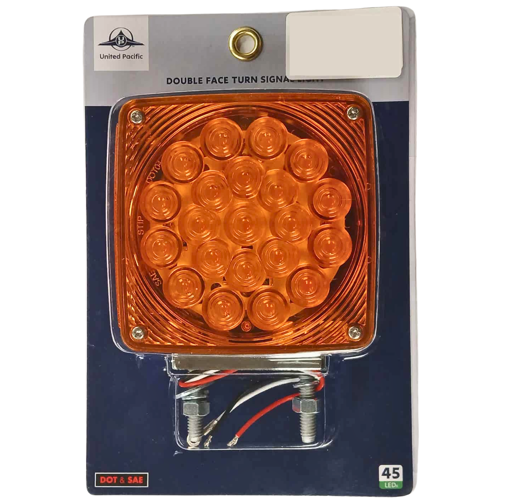 Amber LED Double Face Turn Signal Light Double Post