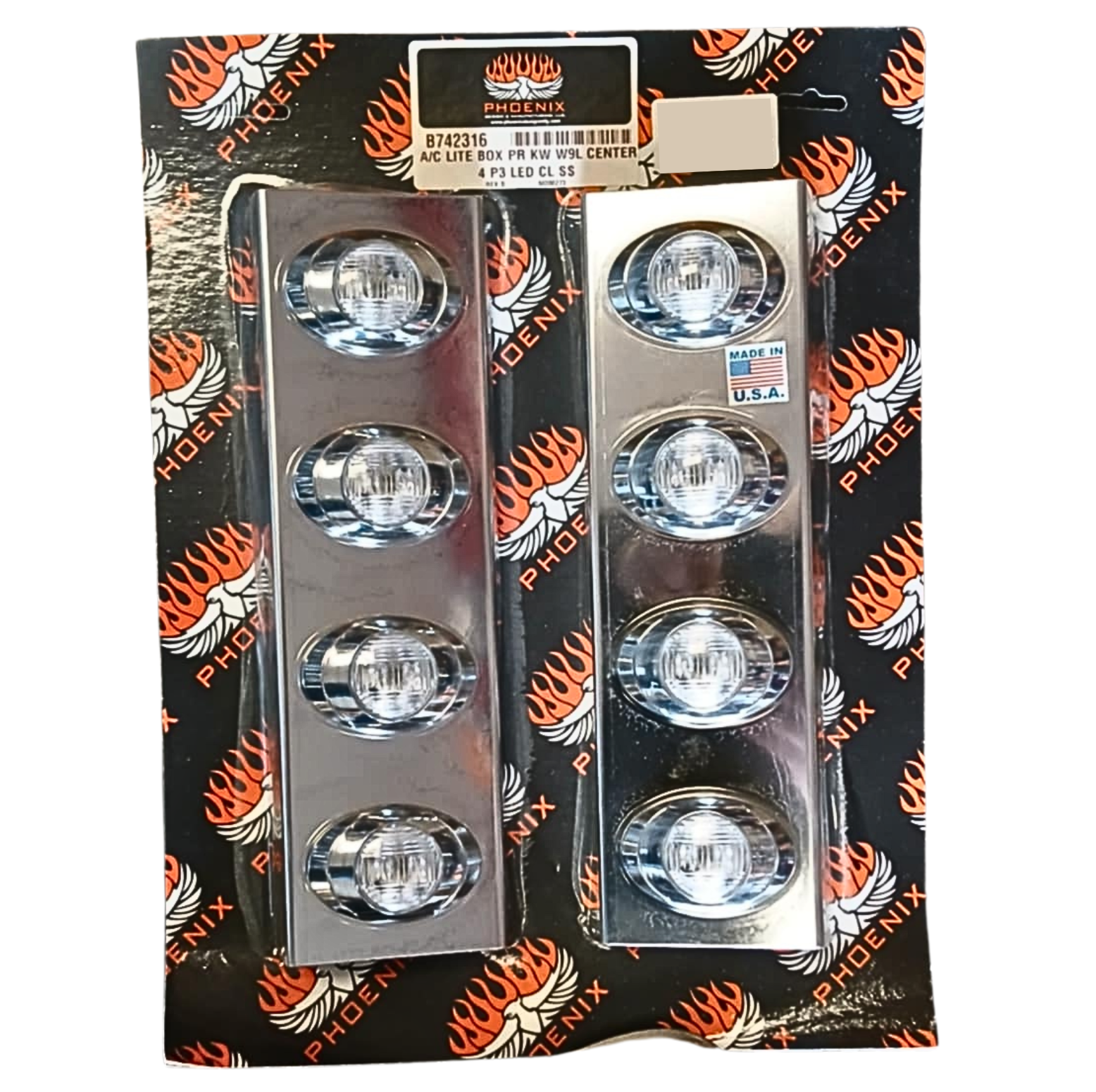 13" Clear LED Air Cleaner Front Light Panels