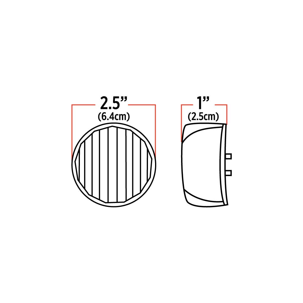 2.5" Red LED Clearance Marker