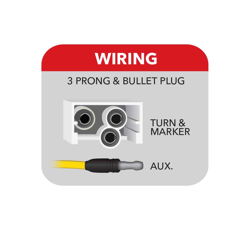 4" Amber/White Dual Function Stop/Turn