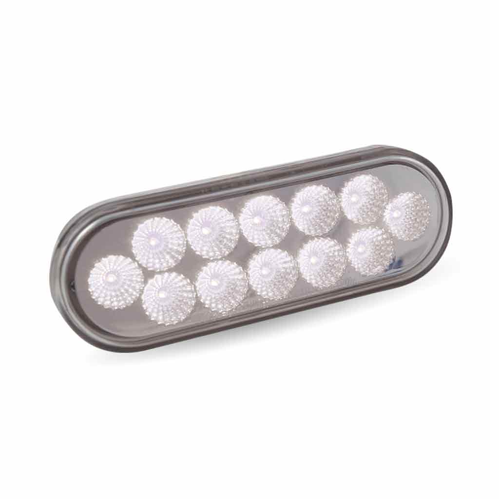 6" Red/White Oval Dual Function Stop/Turn/Tail