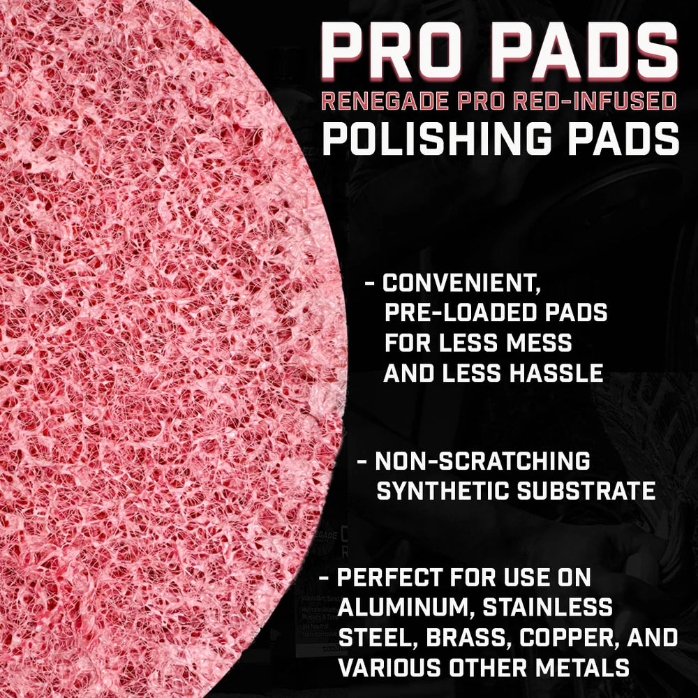 Renegade Pro Red-Infused Polishing Pads - 10 count